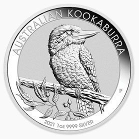 A silver coin with a bird on it that says australian kookaburra
