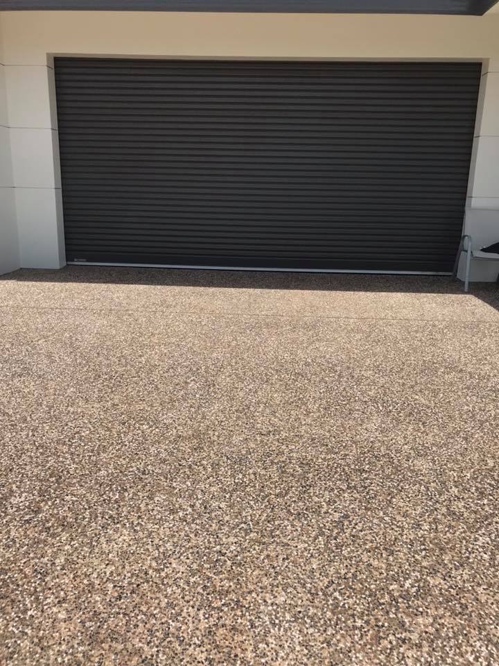 Garage Front Aggregate — Olympic Concreting & Construction in Karama, NT