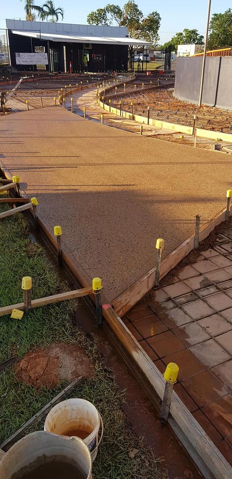 Pathway Under Construction — Olympic Concreting & Construction in Karama, NT