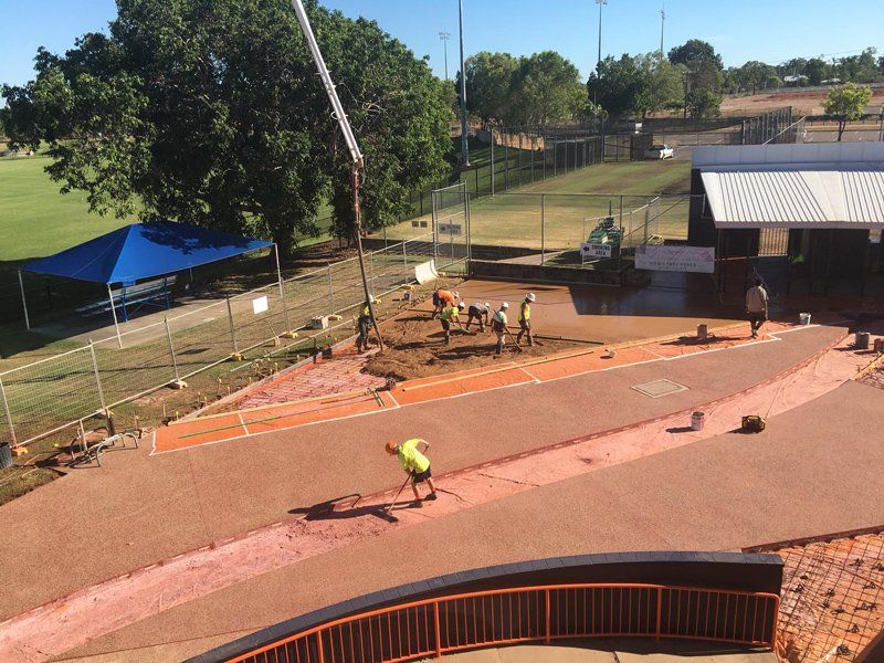 Workers at Commercial Construction Site — Olympic Concreting & Construction in Karama, NT