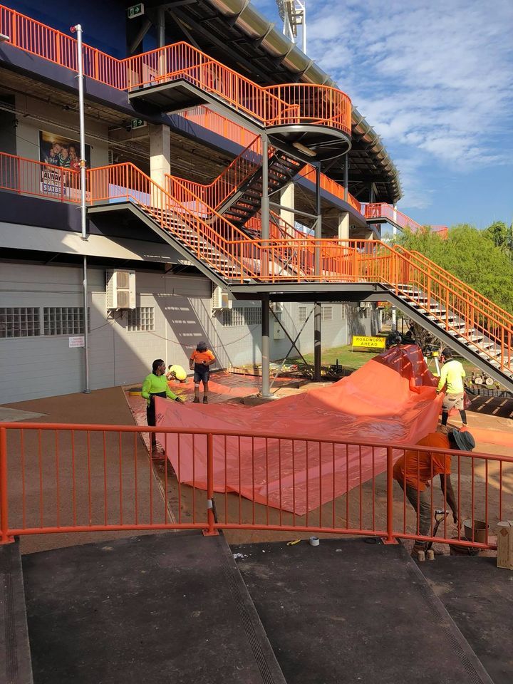 Stadium Construction Site — Olympic Concreting & Construction in Karama, NT