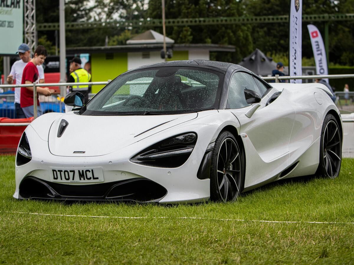 white mc laren with ceramic coating