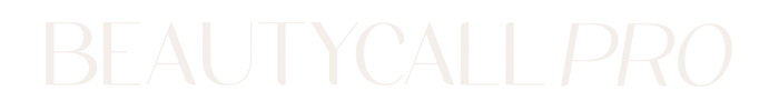BEAUTYCALL PRO text, white font.