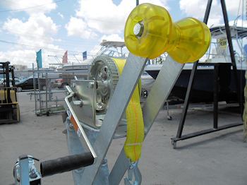 Bow Support Roller and Loading Winch
