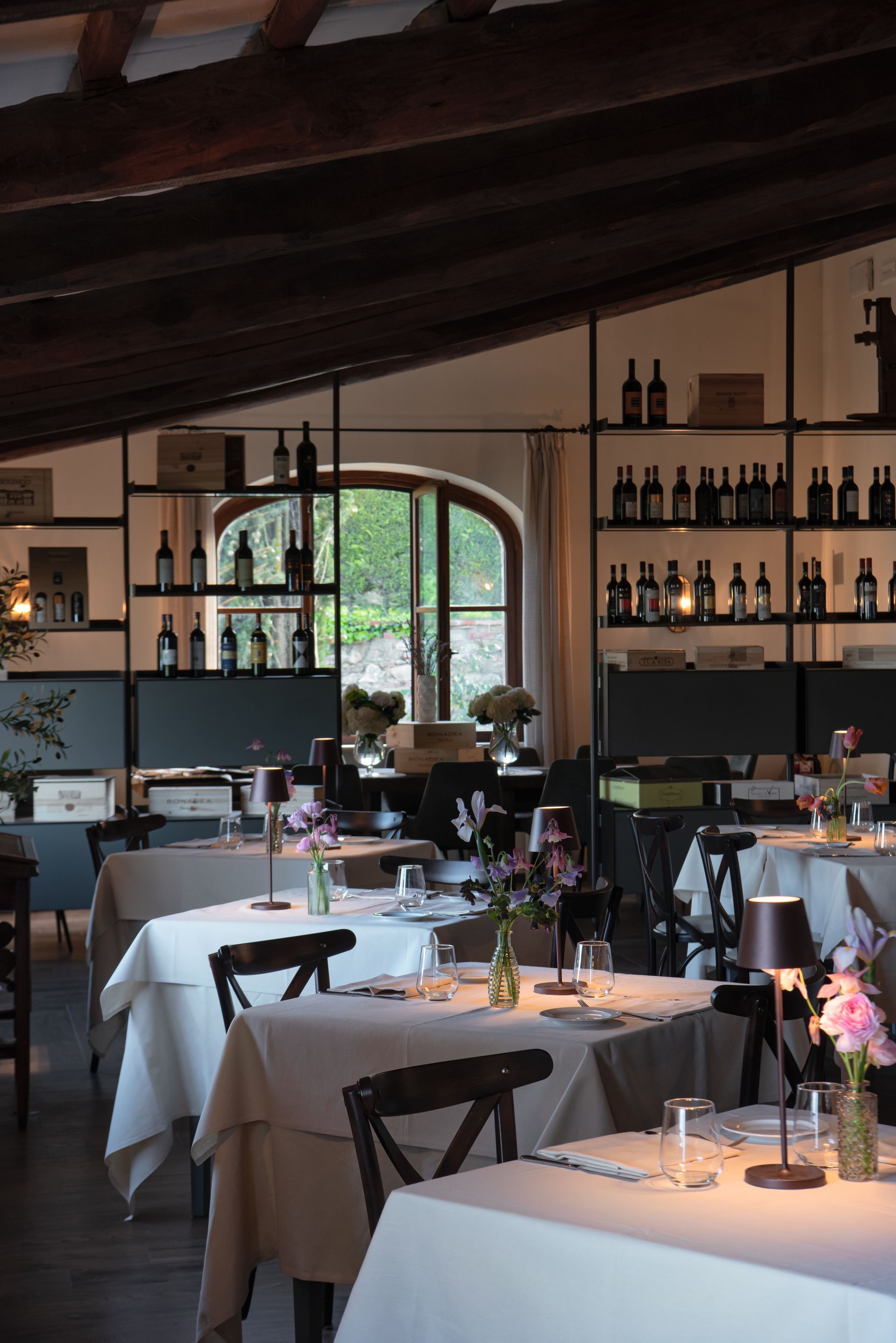 The beautiful dining room in L'Olivo Cucina at Poggio Paradiso Resort