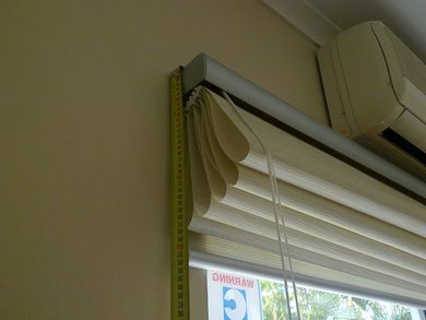 White blinds, white dining table — Blinds in Darwin NT
