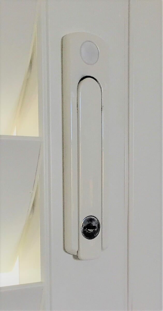 Internal Aluminium shutters lock 2 — Blinds in Darwin NT
