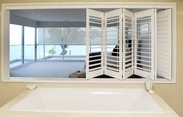 HP White Multifold Ensuite — Shutters in Darwin NT