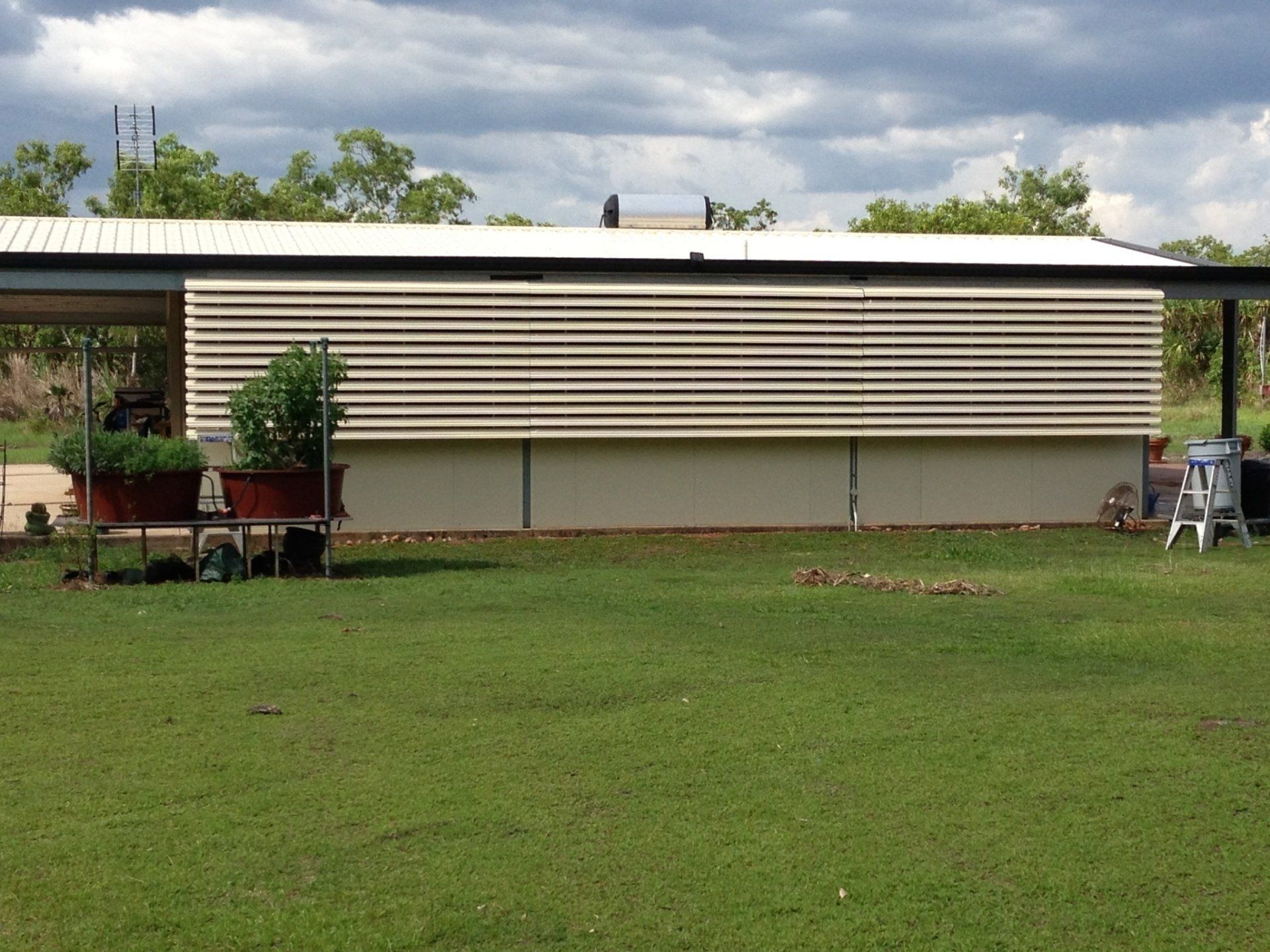 Backyard Tru Steel Lourve  — Blinds in Darwin NT