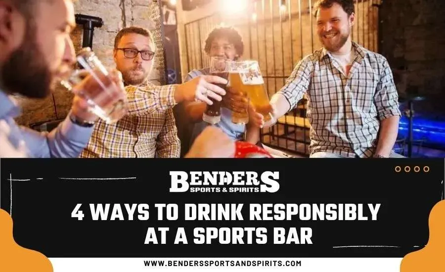 A group of men are drinking beer at a sports bar.