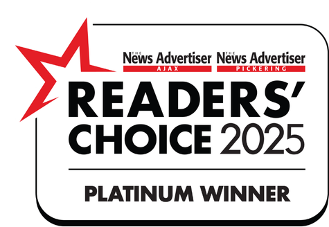 Readers' Choice 2025 Platinum Winner award badge. Red star. White background. Text: 
