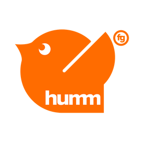 Orange logo featuring a stylized bird silhouette with the text