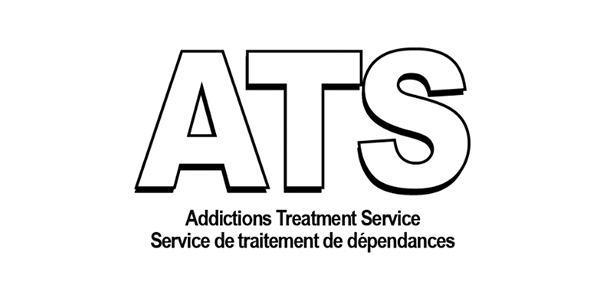 A black and white logo for ats addictions treatment service