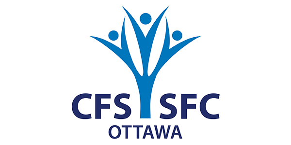 A blue logo for cfs / sfc ottawa