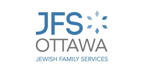 Jfs ottawa jewish family services logo on a white background
