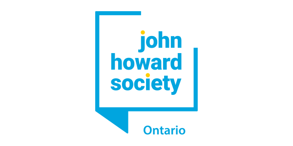 The john howard society logo is a blue speech bubble
