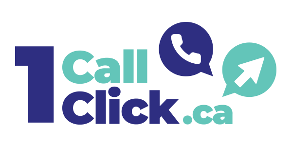 A logo for a company called 1 call 1 click.ca