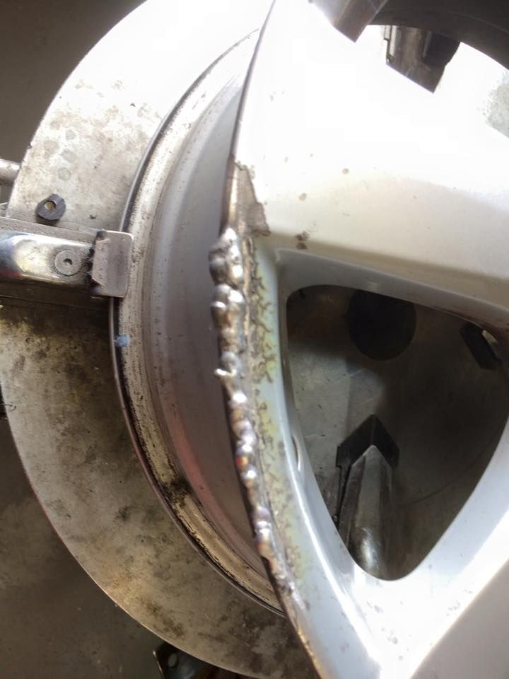 A Close Up Of A Wheel With A Broken Rim — Rallimax Wheel Repairs & Alignments in Junee, NSW