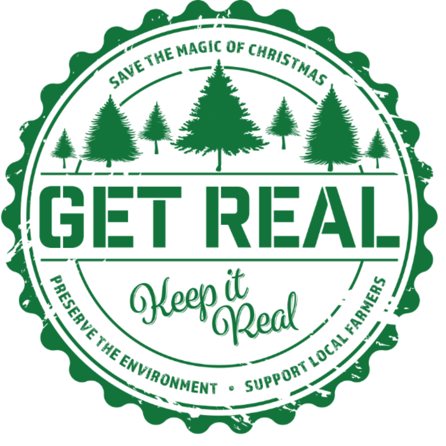 A green stamp that says get real on it