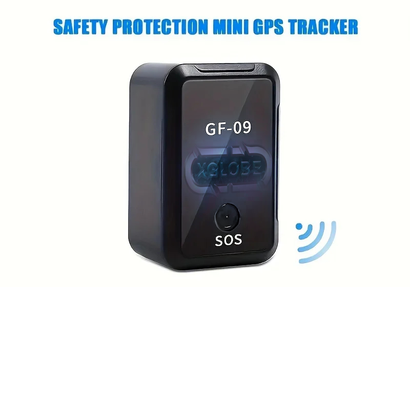 A safety protection mini gps tracker is shown on a white background.