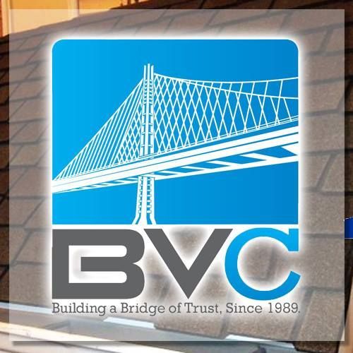 A logo for bvc building a bridge of trust since 1989