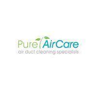 The logo for pure aircare air duct cleaning specialists.