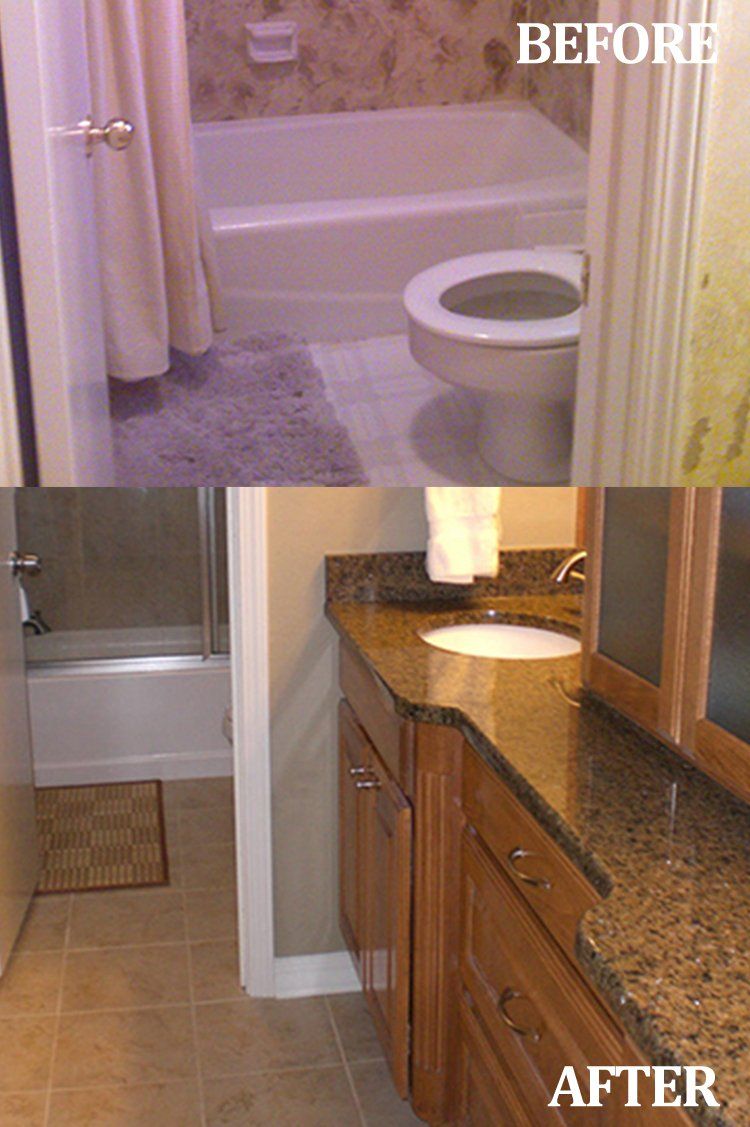 Before and After Bathroom Interior — Benton, LA — Rutledge Builders, LLC
