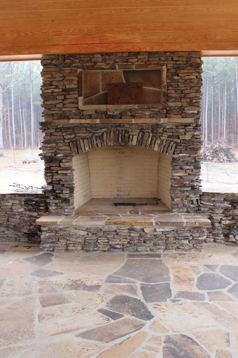 Poolhouse Fireplace — Benton, LA — Rutledge Builders, LLC
