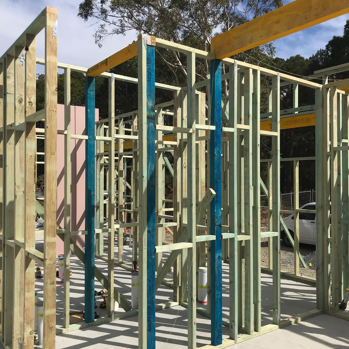 A Wooden Frame of A Building Under Construction — Coastline Building & Renovations In Forster, NSW