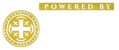 a logo that says powered by on it