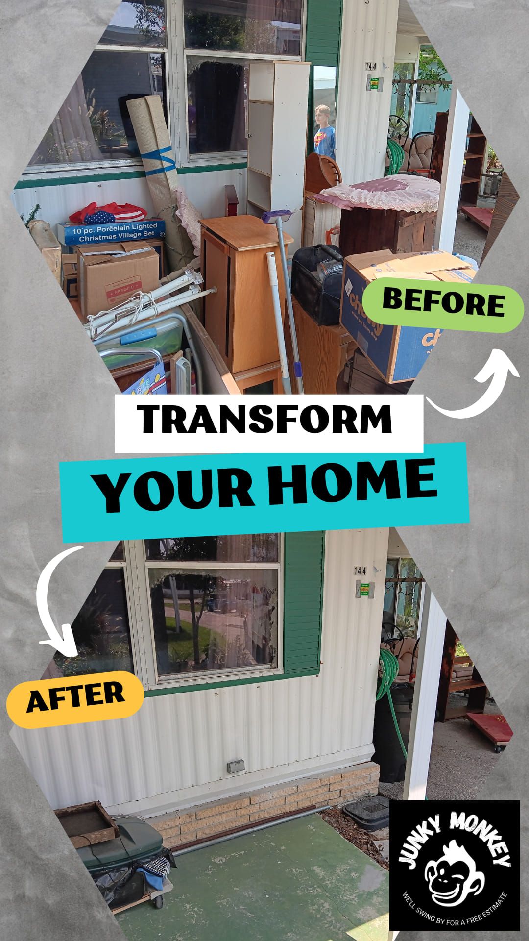 Before and After Photos of a House Filled with Junk — Eustis, FL — Doin’ Good! Junk Removal