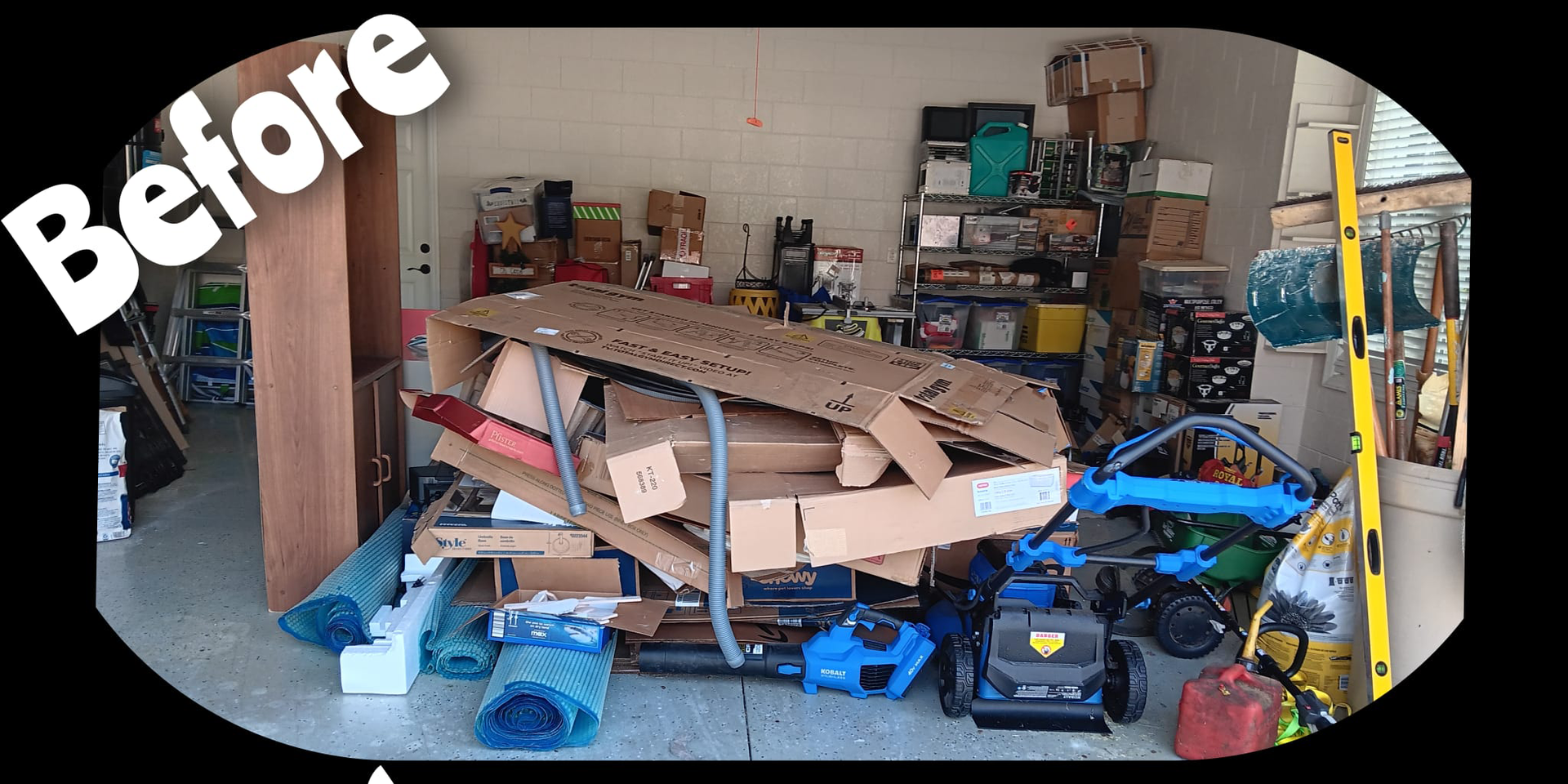 Before Picture of Messy Garage — Eustis, FL — Doin’ Good! Junk Removal, LLC