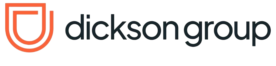 Red logo featuring a geometric icon to the left of the text 