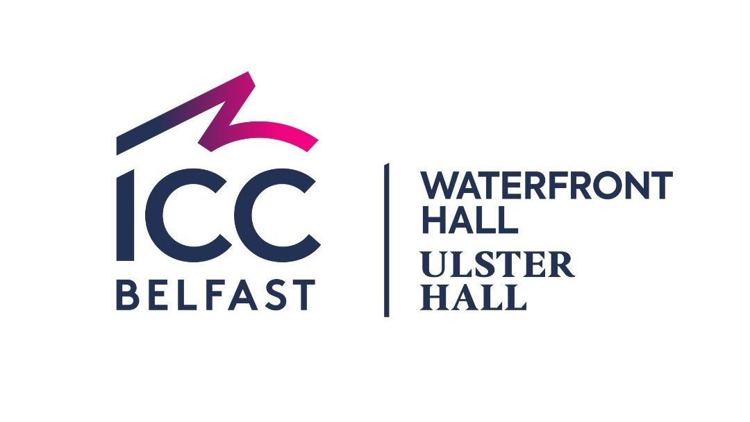 The logo for icc belfast waterfront hall ulster hall