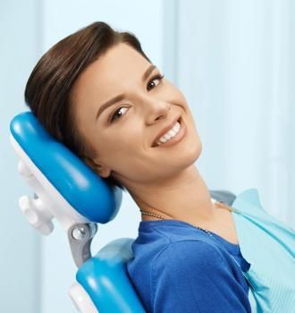Patient smiling in surgery room