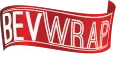 Red and white BEVWRAP logo on a curved banner