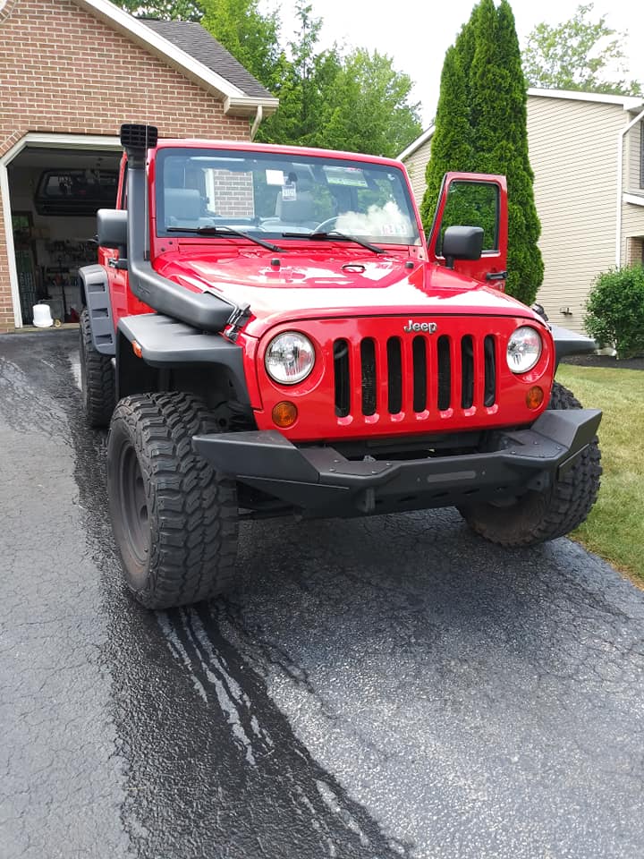Red Jeep — Indiana, PA — Keystone Dustless Mobile Media Blasting LLC