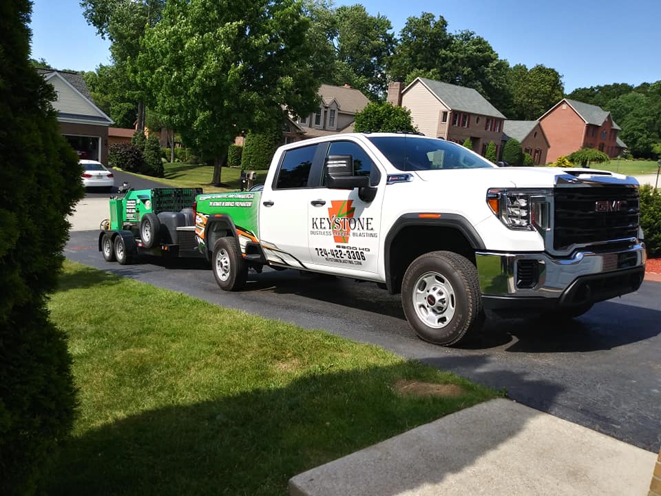 Keystone's Service Truck — Indiana, PA — Keystone Dustless Mobile Media Blasting LLC