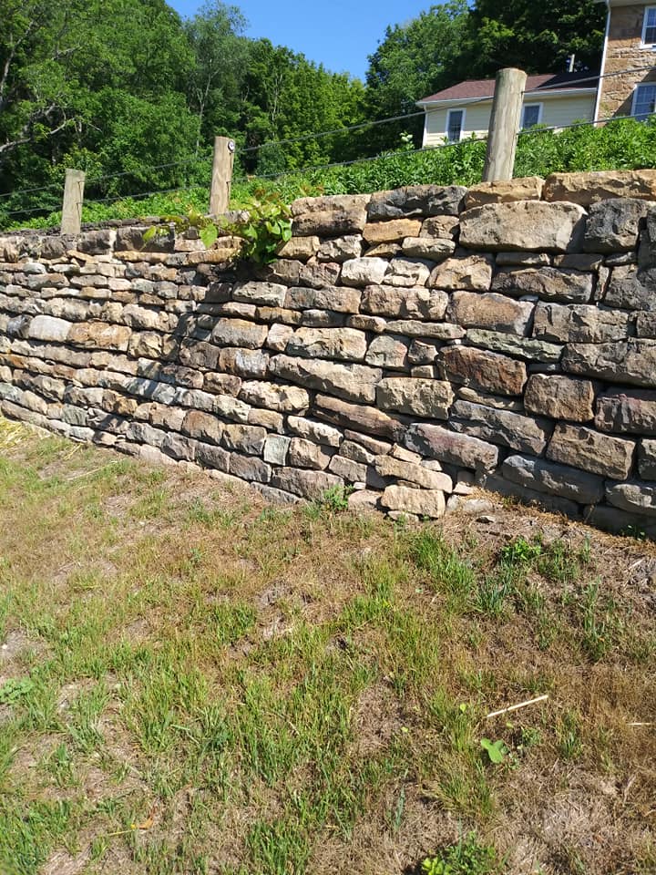 Side Angle of the Retaining Wall — Indiana, PA — Keystone Dustless Mobile Media Blasting LLC