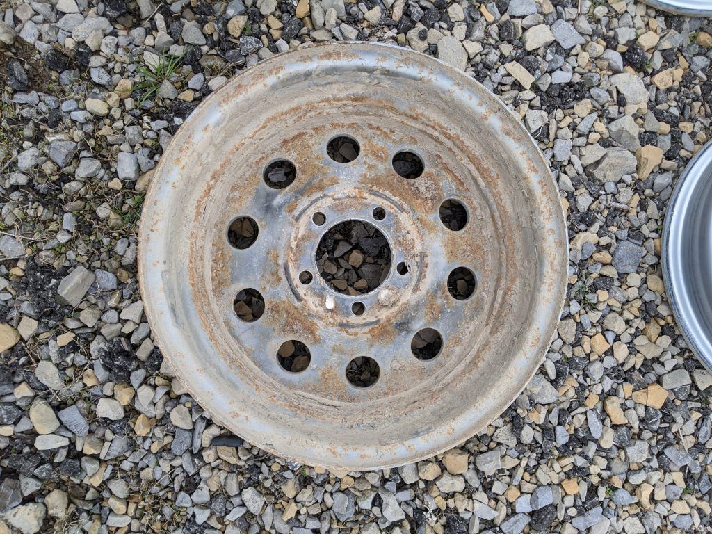 Rusted Wheel Rim — Indiana, PA — Keystone Dustless Mobile Media Blasting LLC