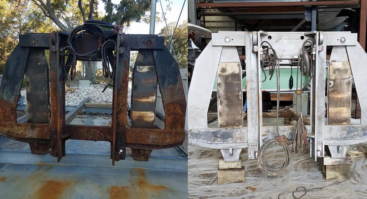 Before and After of Rust Removal on Machinery — Indiana, PA — Keystone Dustless Mobile Media Blasting LLC