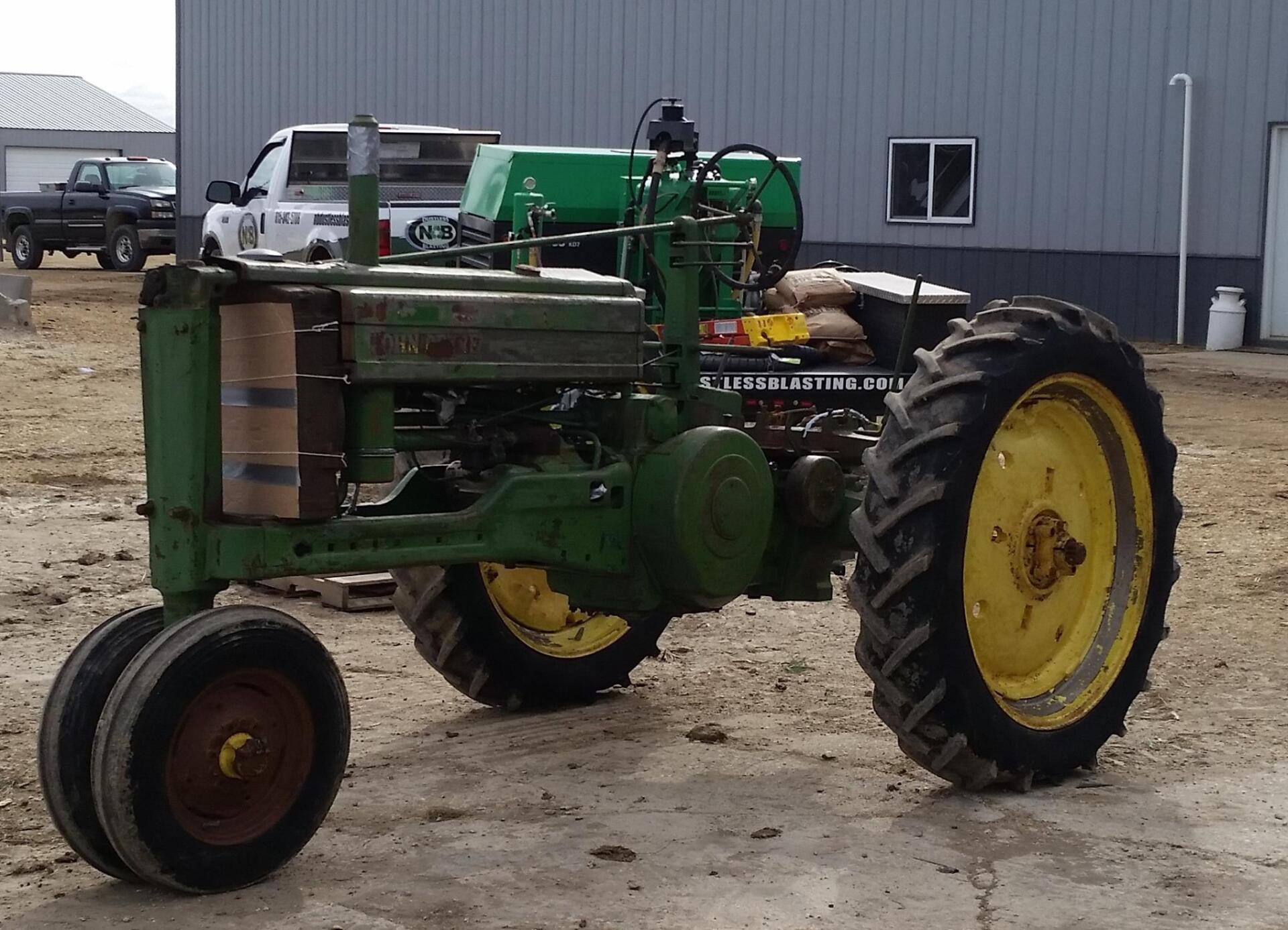 Before Removal of Tractor's Paint — Indiana, PA — Keystone Dustless Mobile Media Blasting LLC