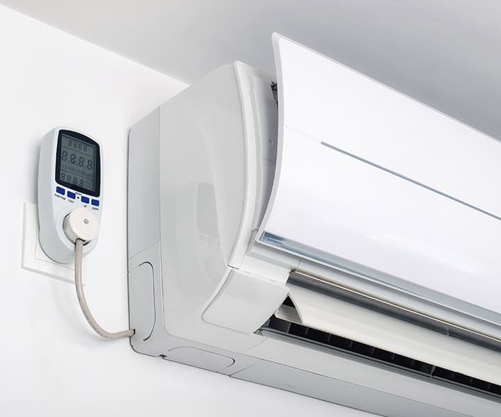 An energy-efficient mini split system mounted on a wall, featuring sleek design and advanced technology for precise temperature control.