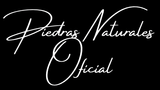 El logotipo de piedras naturales oficial es blanco sobre fondo negro.
