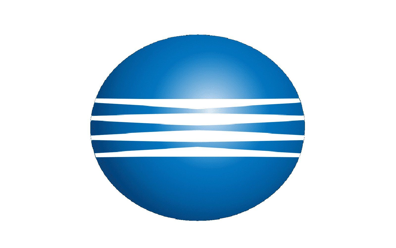 Blue sphere with four horizontal white lines, a logo.