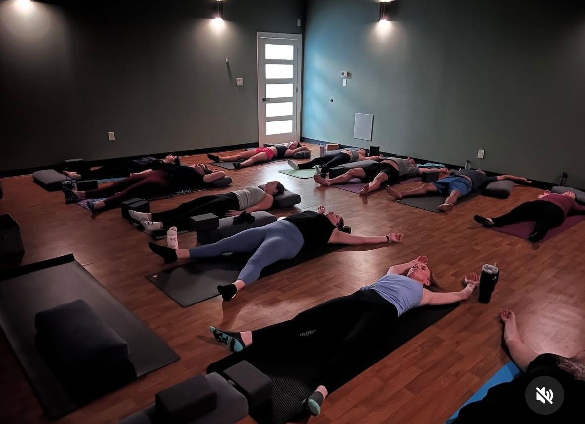 Relaxing Meditation in Yin class perfect for those seeking to improve their mental health in a supportive enviroment