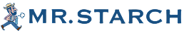 The logo for mr. starch dry cleaning and laundry service