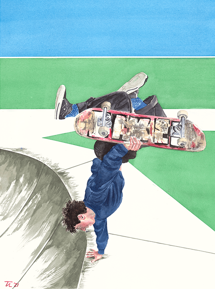 Skater boy painting image