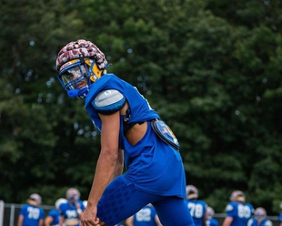 player in blue uniform