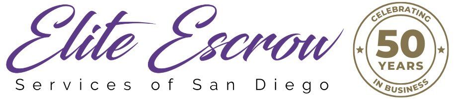 A logo for elite escrow services of san diego